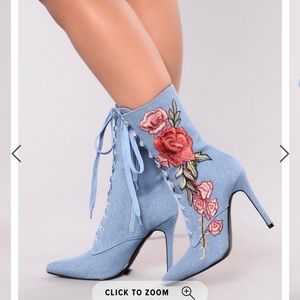 Fashion Nova Rose Bud Boots